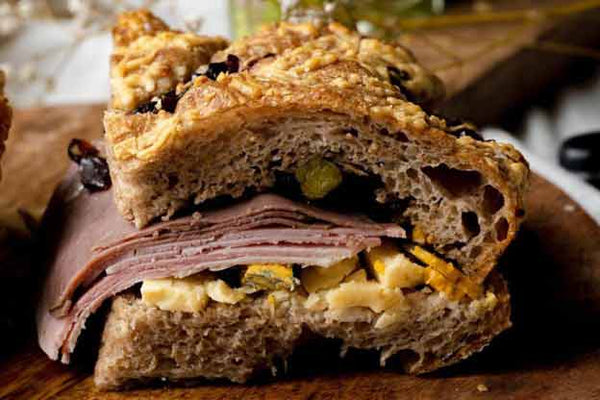 Ploughman’s Focaccia Sandwiches Recipe