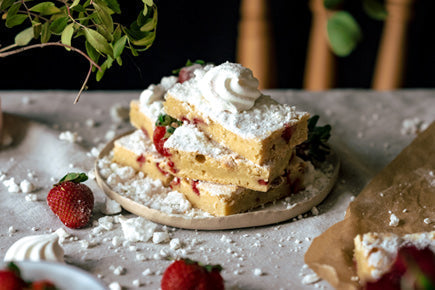Eton Mess White Chocolate Brownies Recipe - Cotswold Flour
