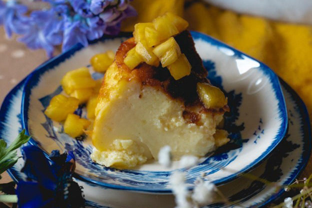 Piña Colada Burnt Basque Cheesecake Recipe - Cotswold Flour