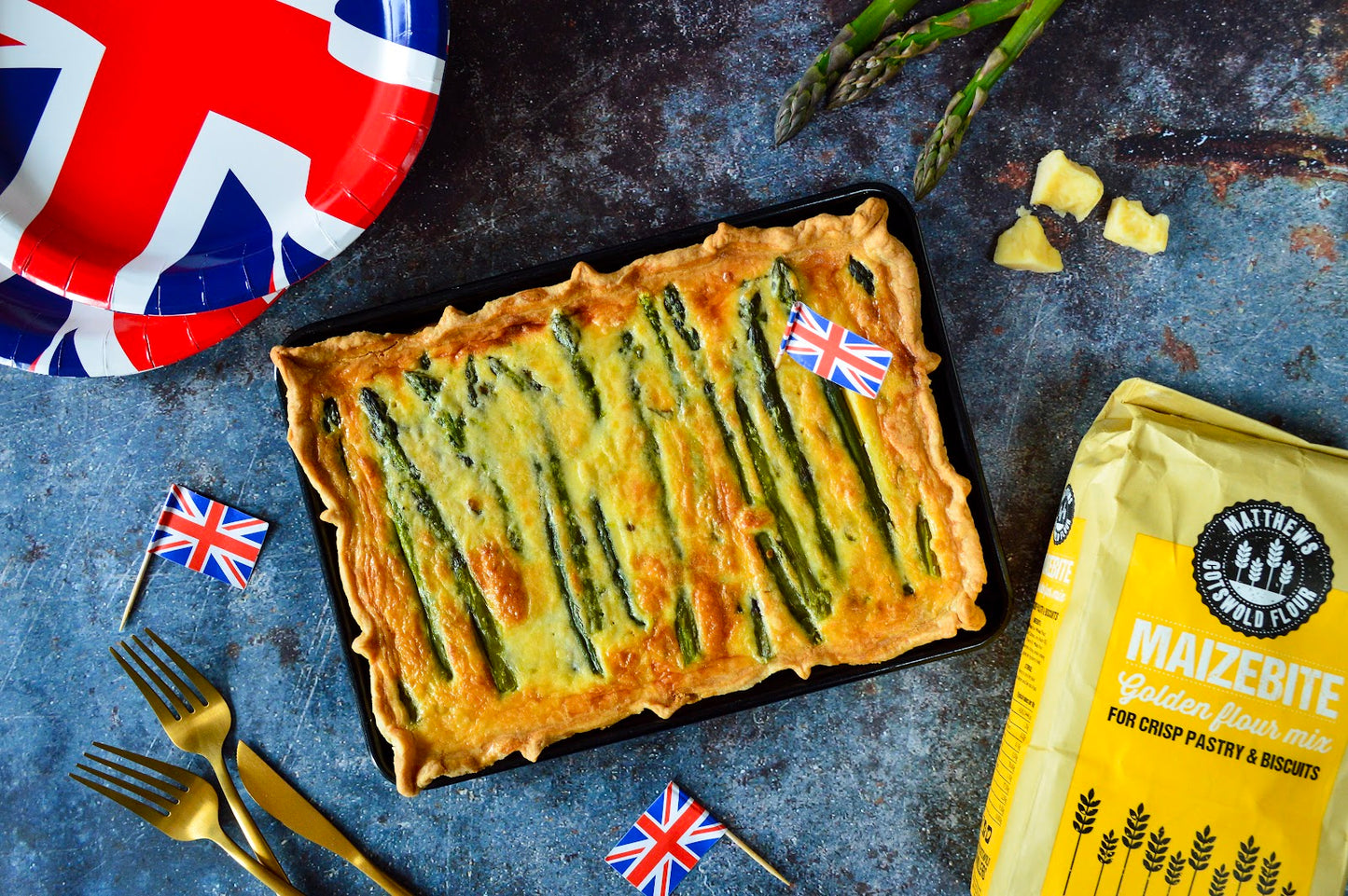 Asparagus and Cheddar Tart - Cotswold Flour