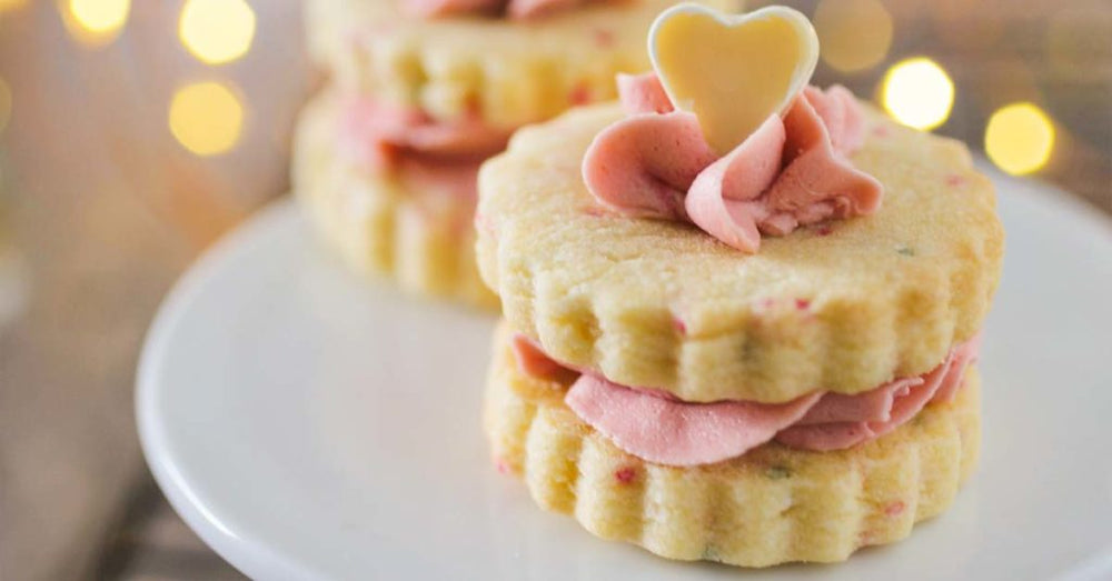 Rose Shortbread Stacks