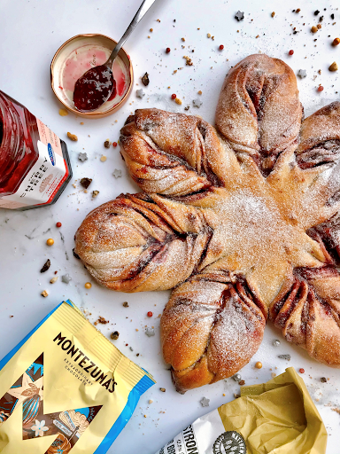 Chocolate Cherry Star Bread