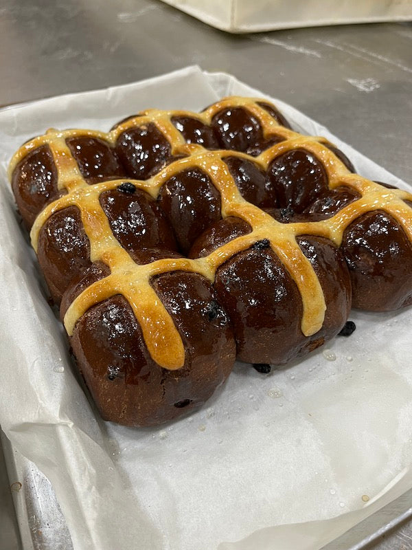 Chocolate Hot Cross Buns