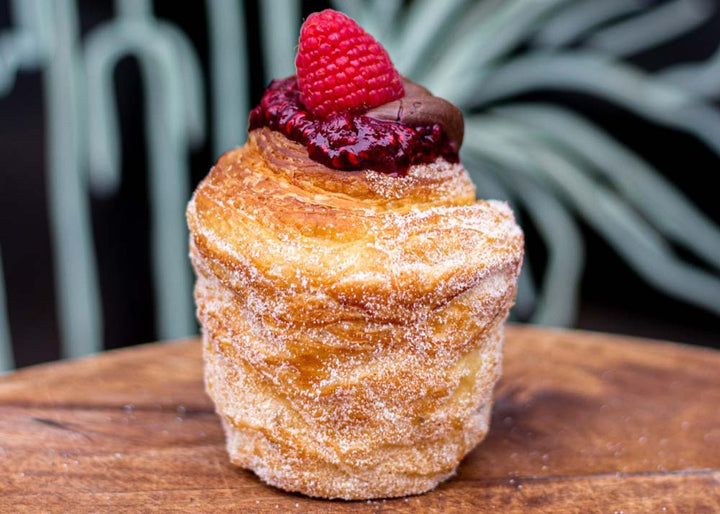 Raspberry & Chocolate Cruffin