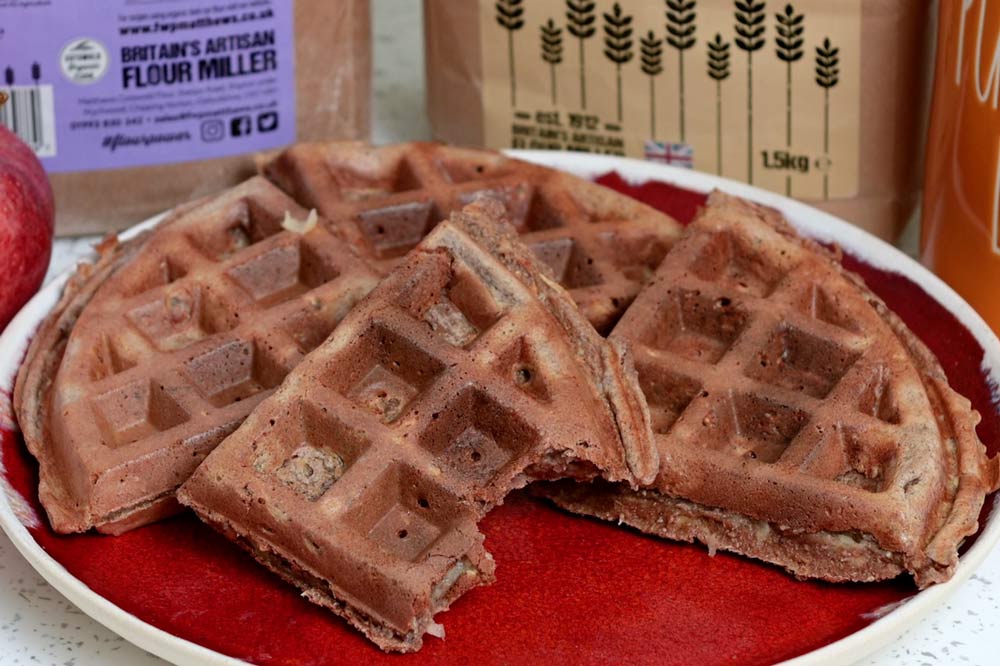Rapid Apple & Cinnamon Sourdough Waffle Recipe - Cotswold Flour