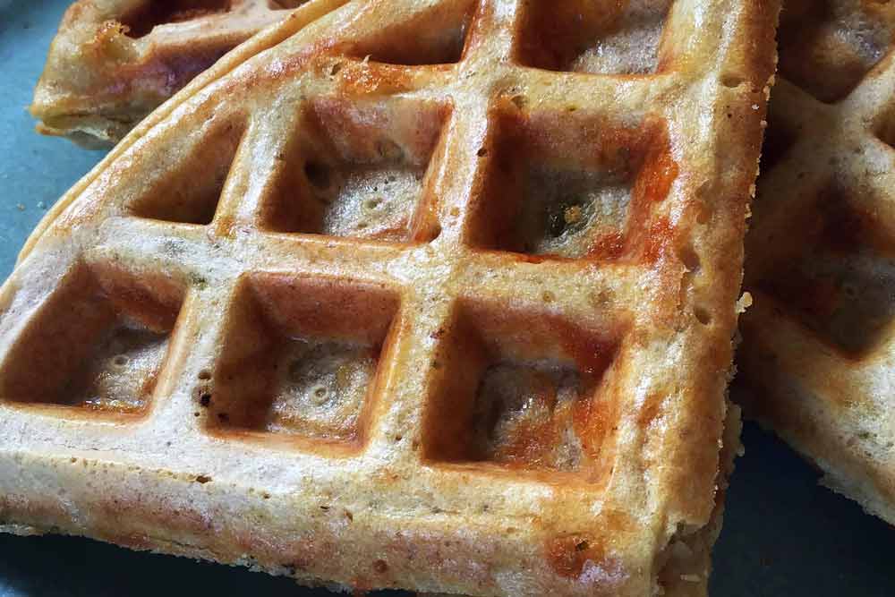 Rapid Cheese & Jalapeño Sourdough Waffles Recipe - Cotswold Flour