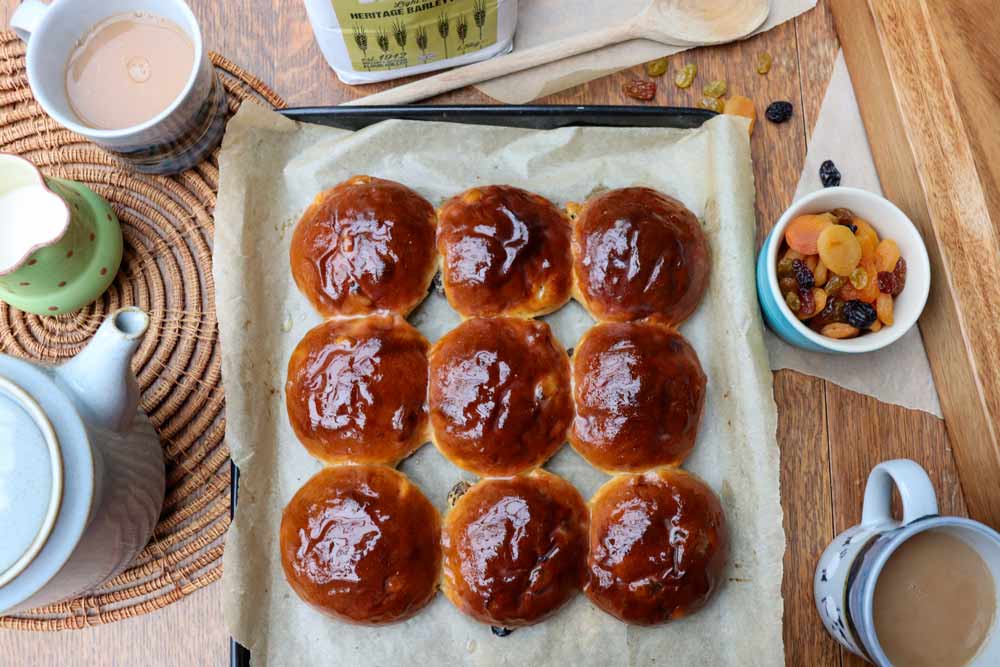 Cotswold Glazed Fruited Teacakes - Cotswold Flour