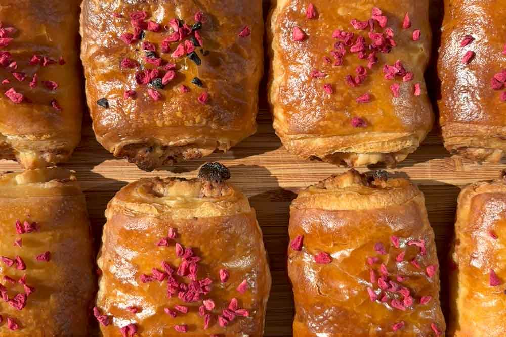 Raspberry & White Chocolate Sourdough Pains Au Chocolat Recipe