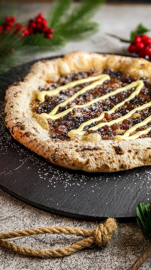 Mince Pie and Custard Pizza