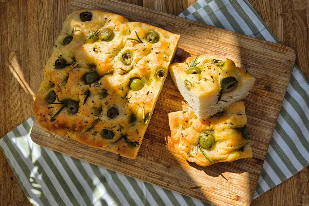 April's Nocellara Olive, Sea Salt & Rosemary Focaccia Recipe