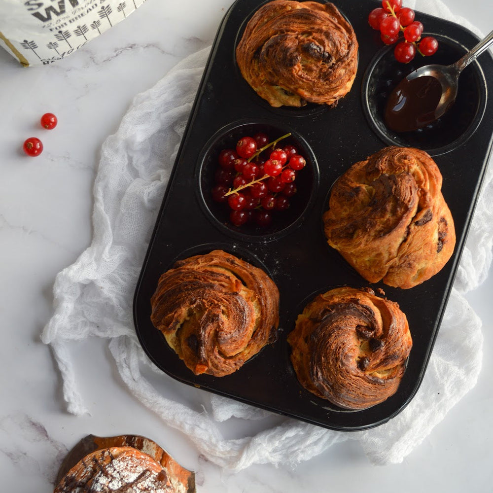 Orange and Chocolate Panettone Cruffins