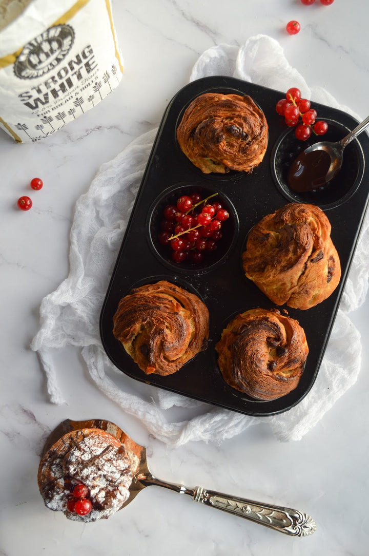 Orange and Chocolate Panettone Cruffins