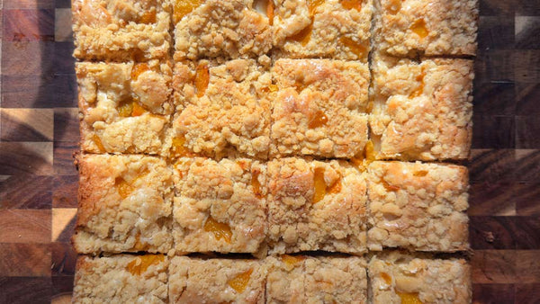 Peach Crumble Blondies