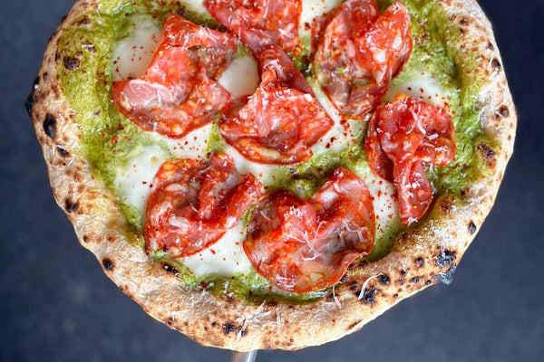 Courgette, Basil & Salami Pizza Recipe