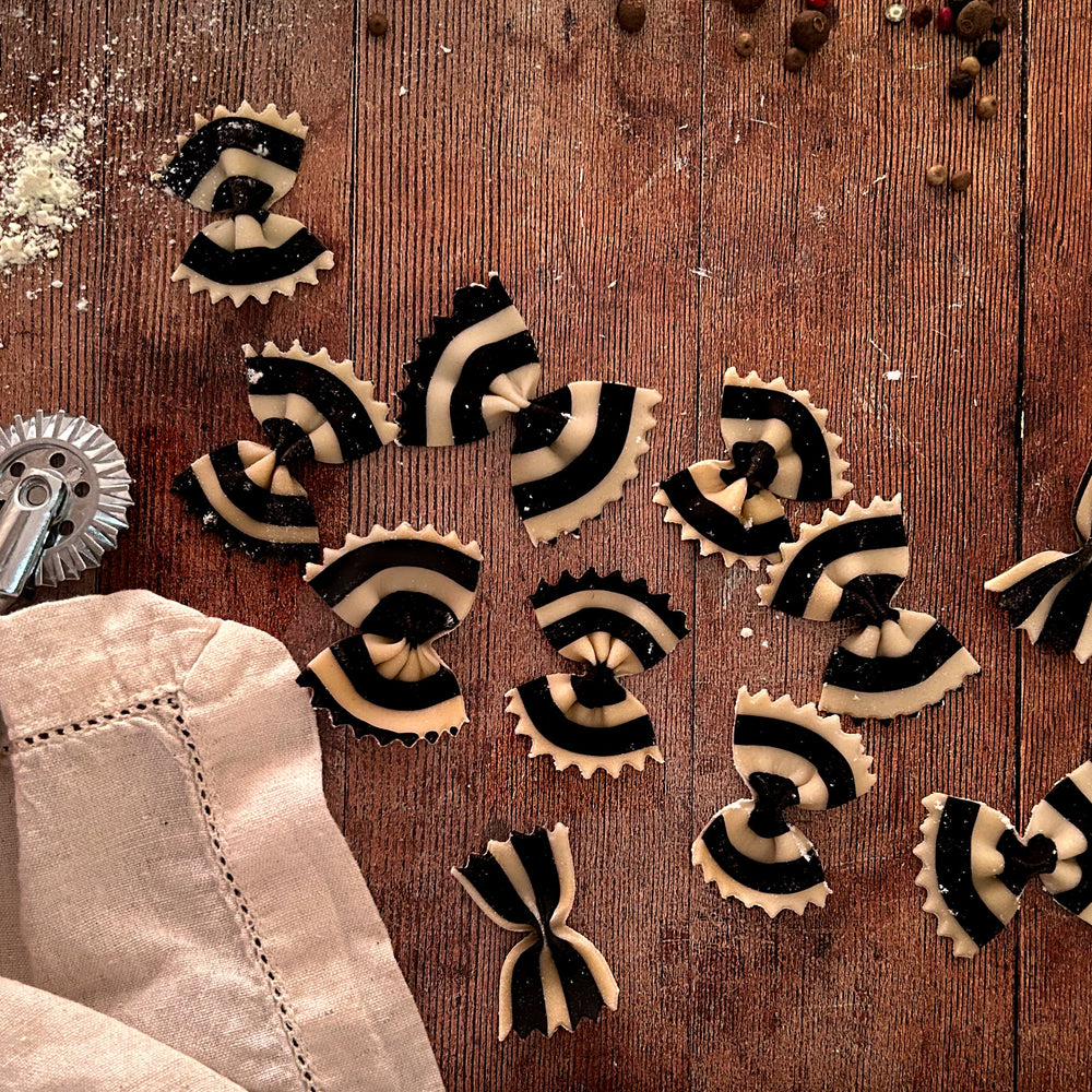Striped Squid Ink Pasta