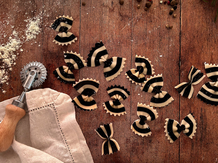 Striped Squid Ink Pasta