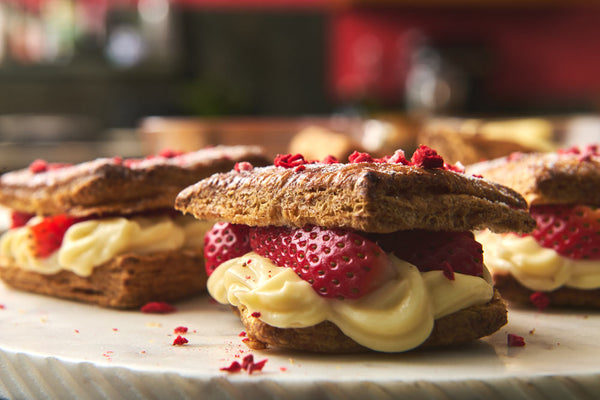 Dark Rye and Strawberry Mille-Feuille Recipe
