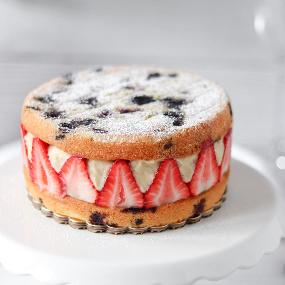 Strawberry and Blueberry Fraisier Cake