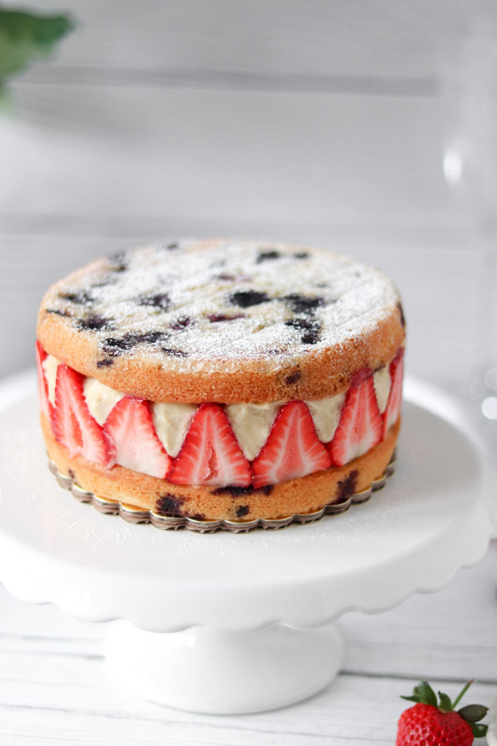 Strawberry and Blueberry Fraisier Cake