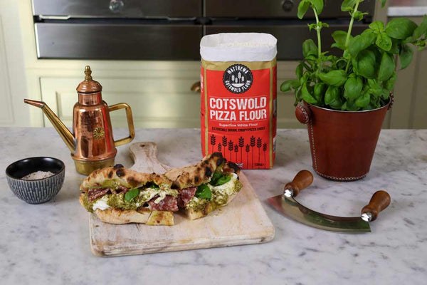 Salami di Napoli, Burrata & Pesto Pizza Sandwich Recipe