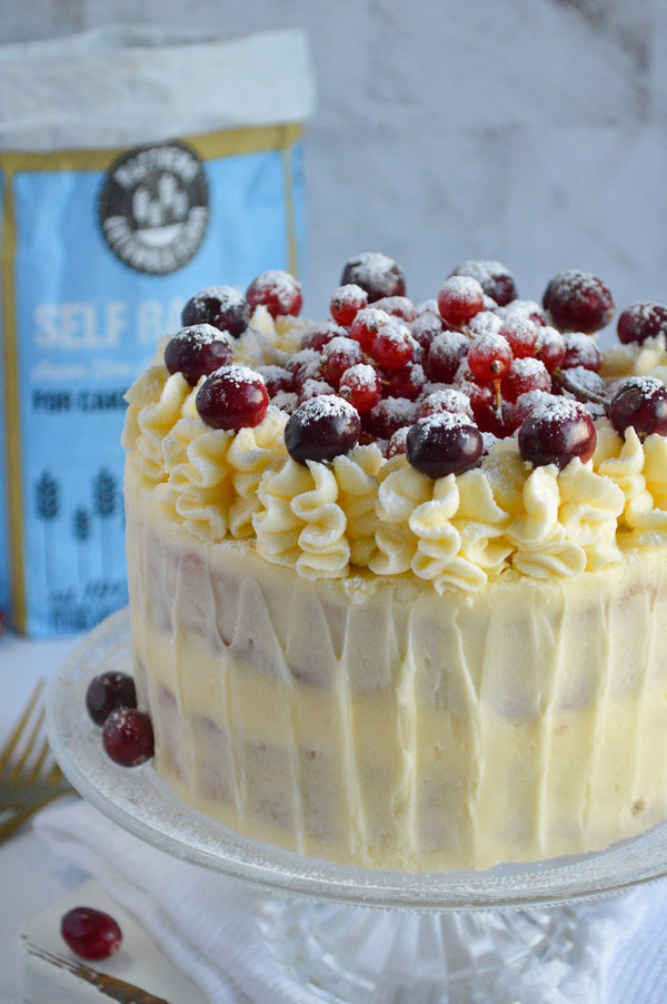 White Chocolate and Cranberry Cake