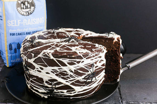 Chocolate Spiderweb Cake