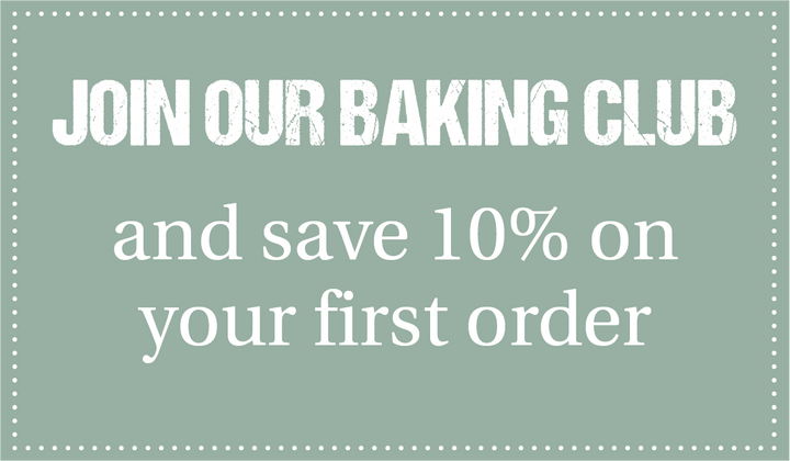 Join our Baking Club and save 10% on your first order