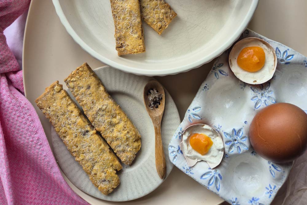 Dippy Egg & Carrot Cake Shortbread Soldiers Recipe