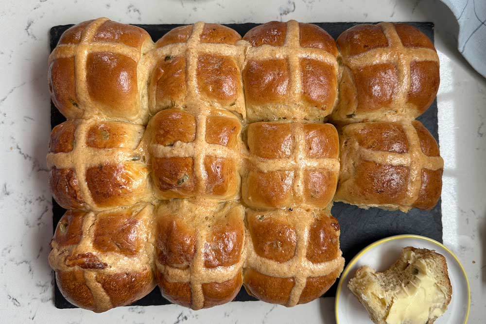 Jalapeño & Cheddar Hot Cross Buns Recipe