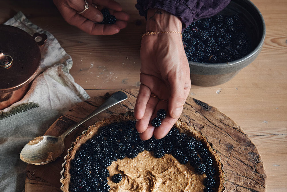 Dewberry & Roasted Walnut Frangipane Tart Recipe