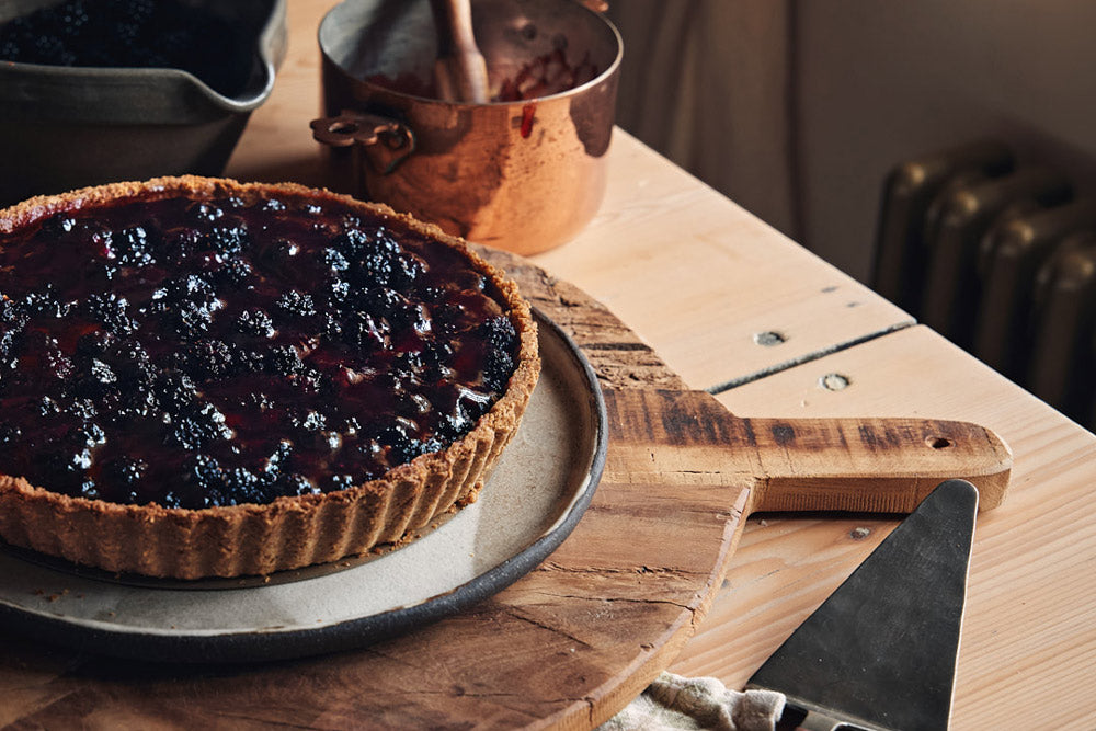 Dewberry & Roasted Walnut Frangipane Tart Recipe