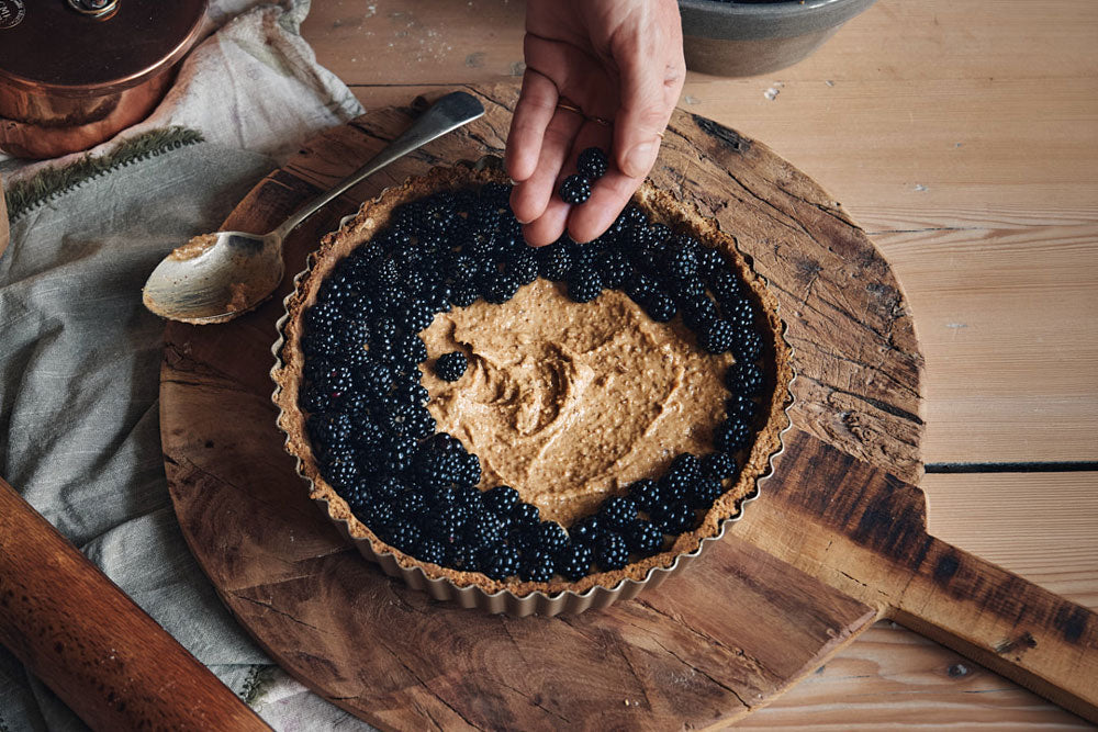 Dewberry & Roasted Walnut Frangipane Tart Recipe