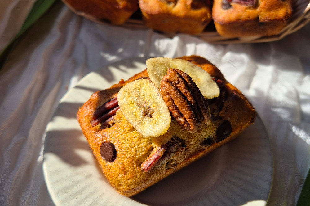 Pecan & Chocolate Chip Mini Banana Loaf Cakes Recipe
