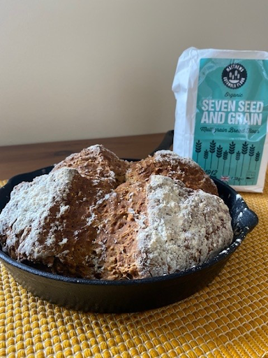 Seeded Skillet Soda Bread