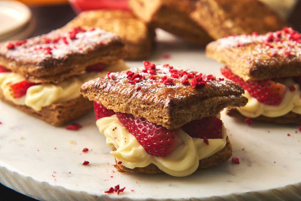 Dark Rye and Strawberry Mille-Feuille Recipe