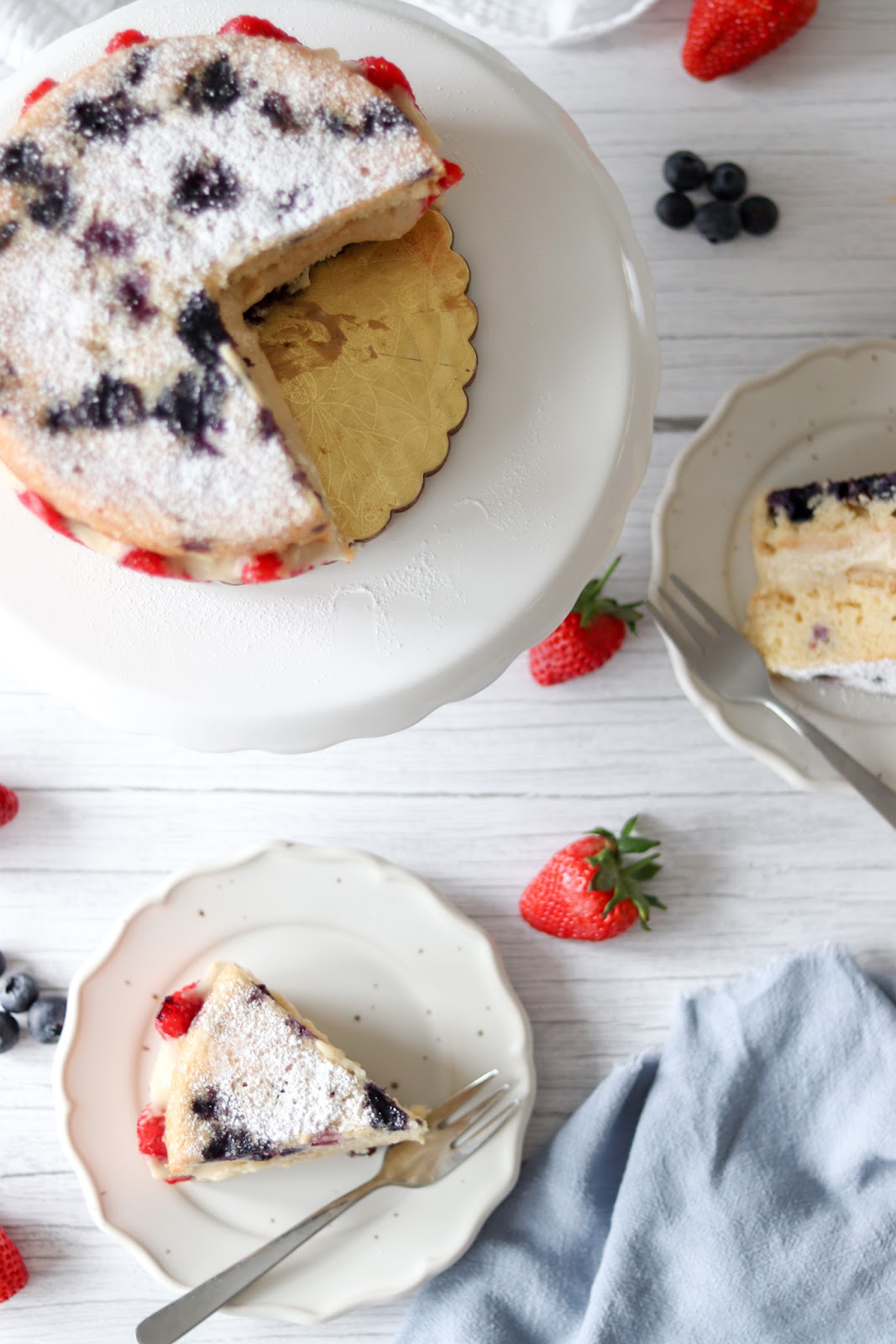 Strawberry and Blueberry Fraisier Cake – Cotswold Flour