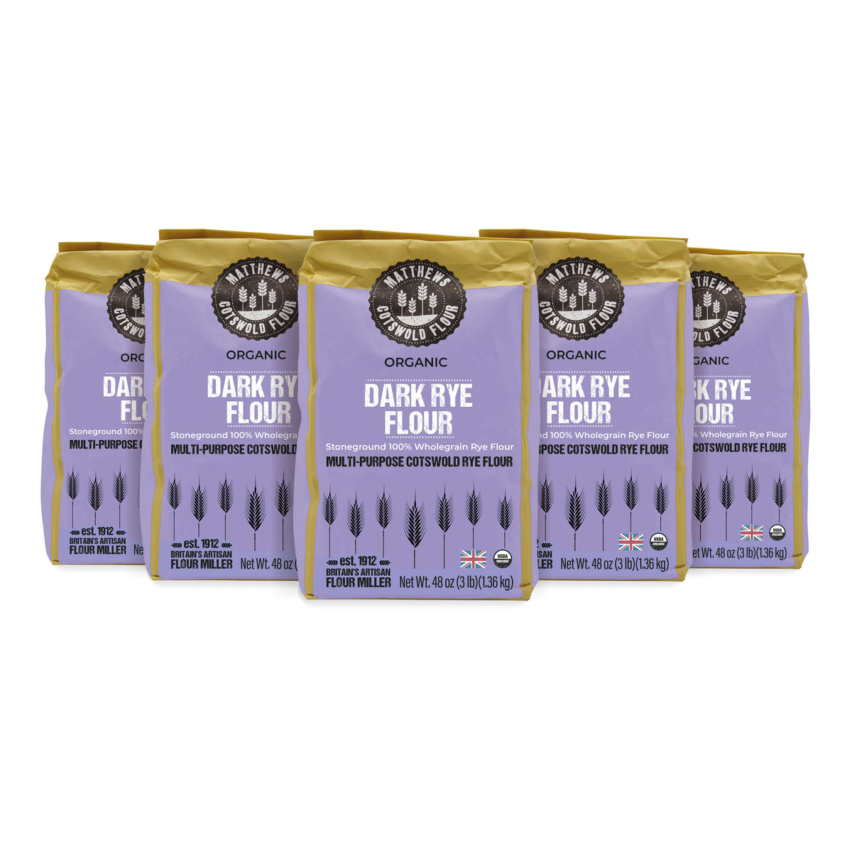 Cotswold Stoneground Organic Dark Rye Flour - Cotswold Flour