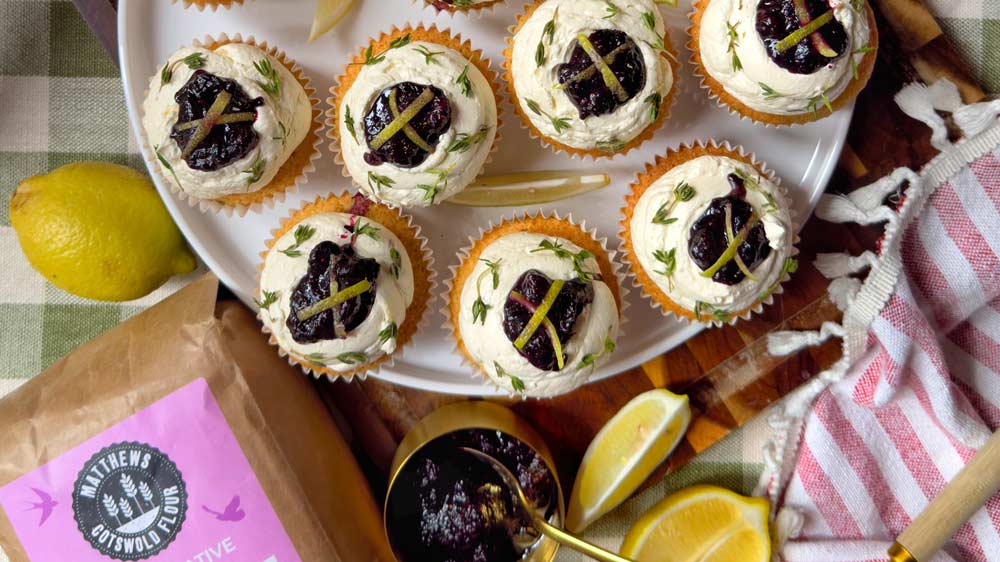 Lemon, Thyme & Blueberry Cupcakes Recipe